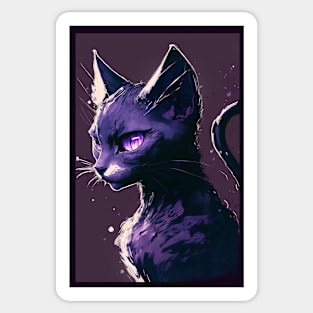 Purple Kitty Sticker